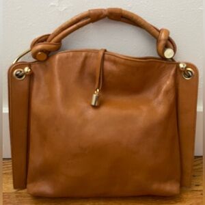 Danielle Nicole Leather Shoulder Bag with Gold Accents